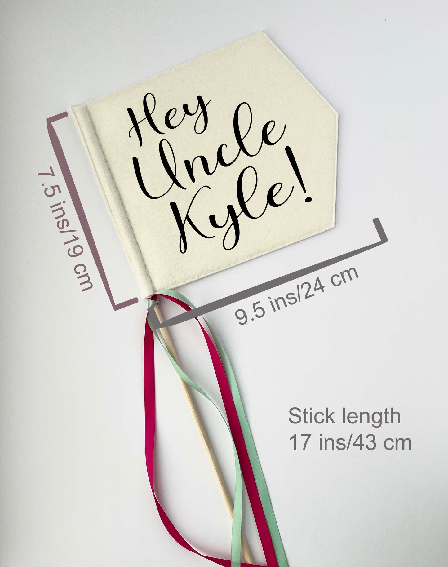 Custom Name Groom Wedding Pennant Flag