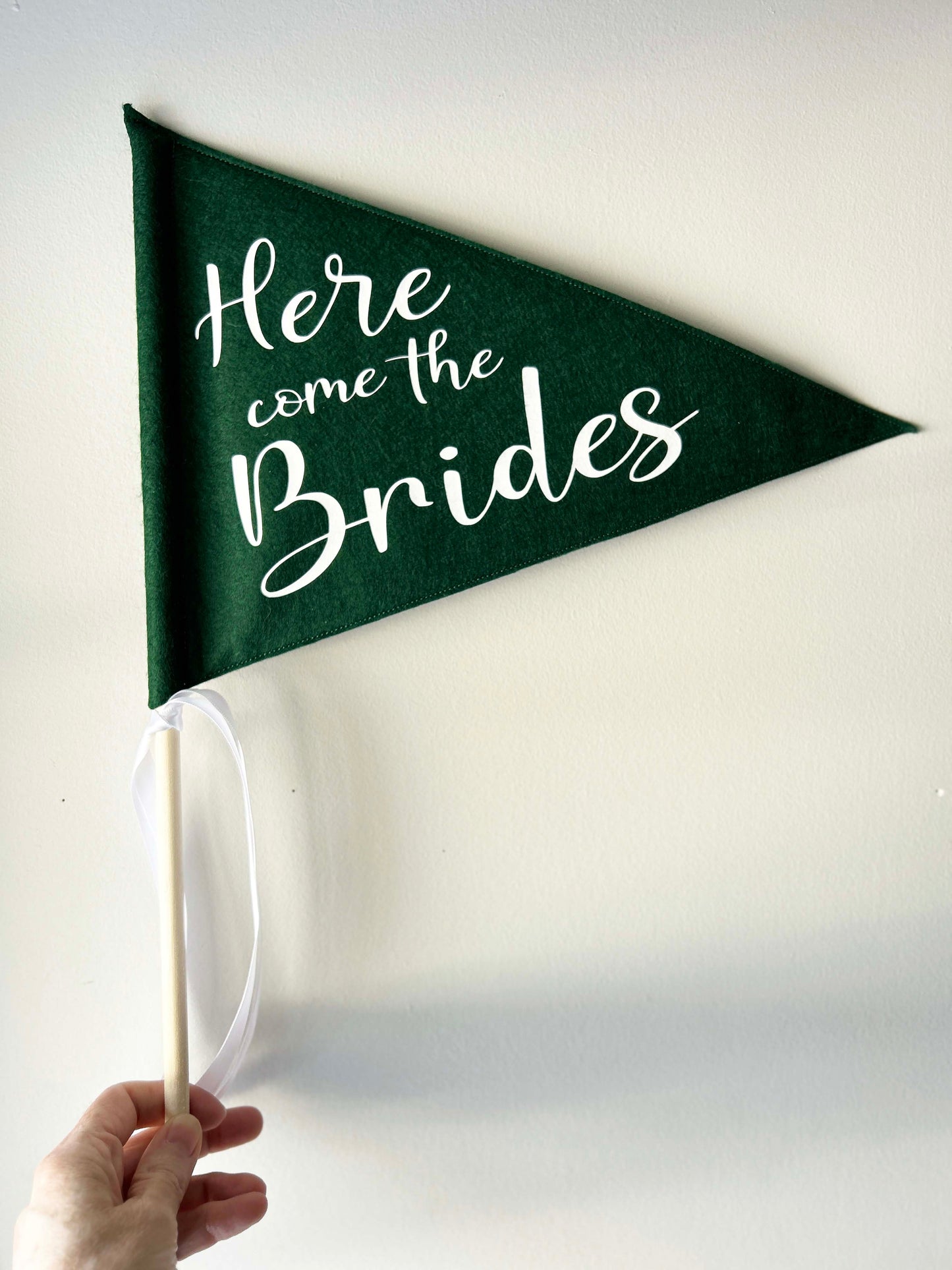 Wedding Pennant Flag - Here Come the Brides