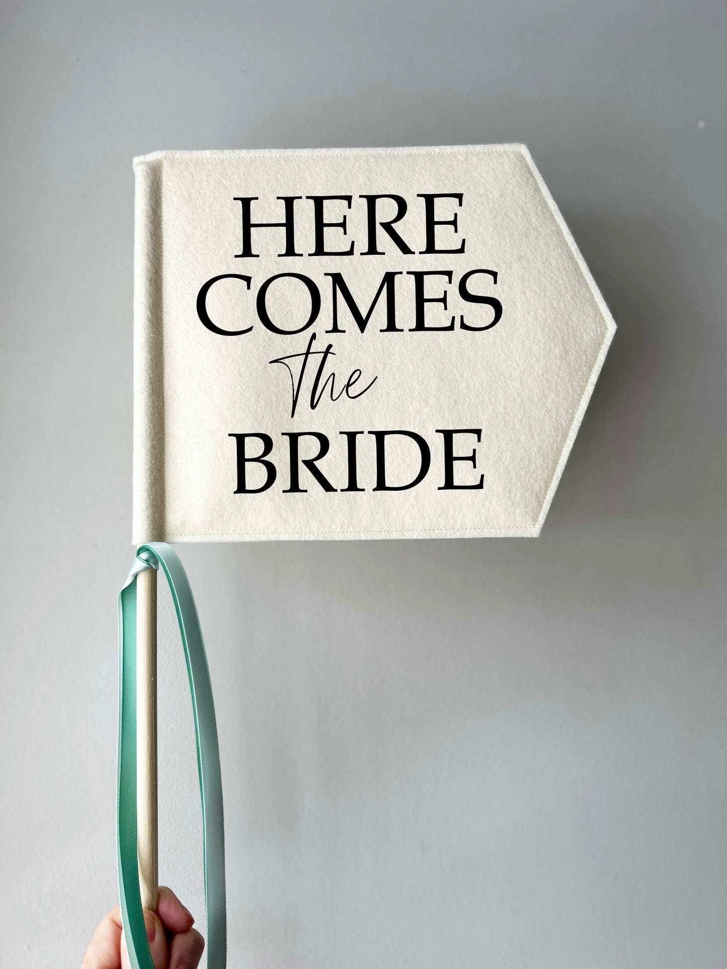 Here Comes the Bride, Wedding Pennant Flag