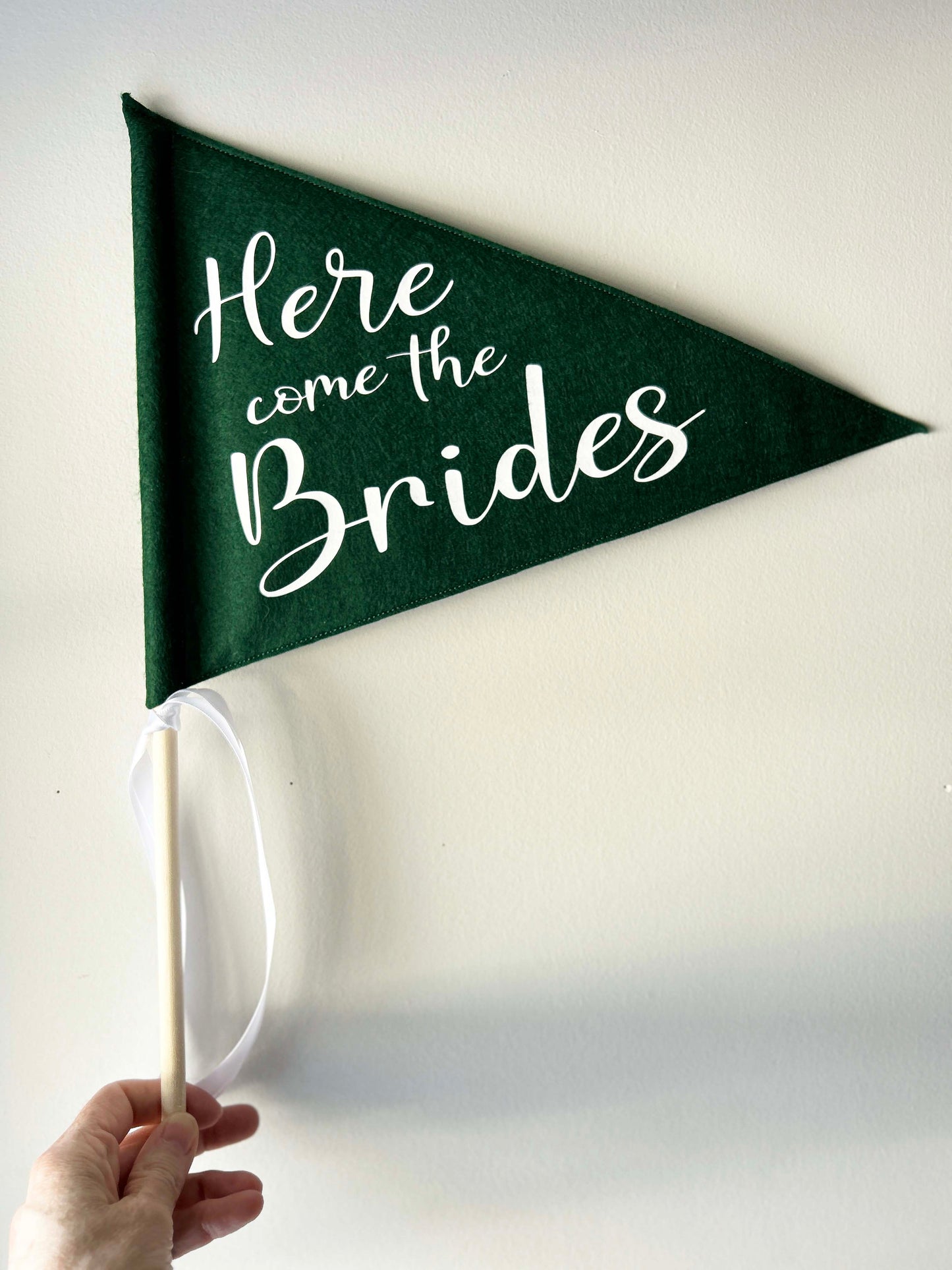 Wedding Pennant Flag - Here Come the Brides