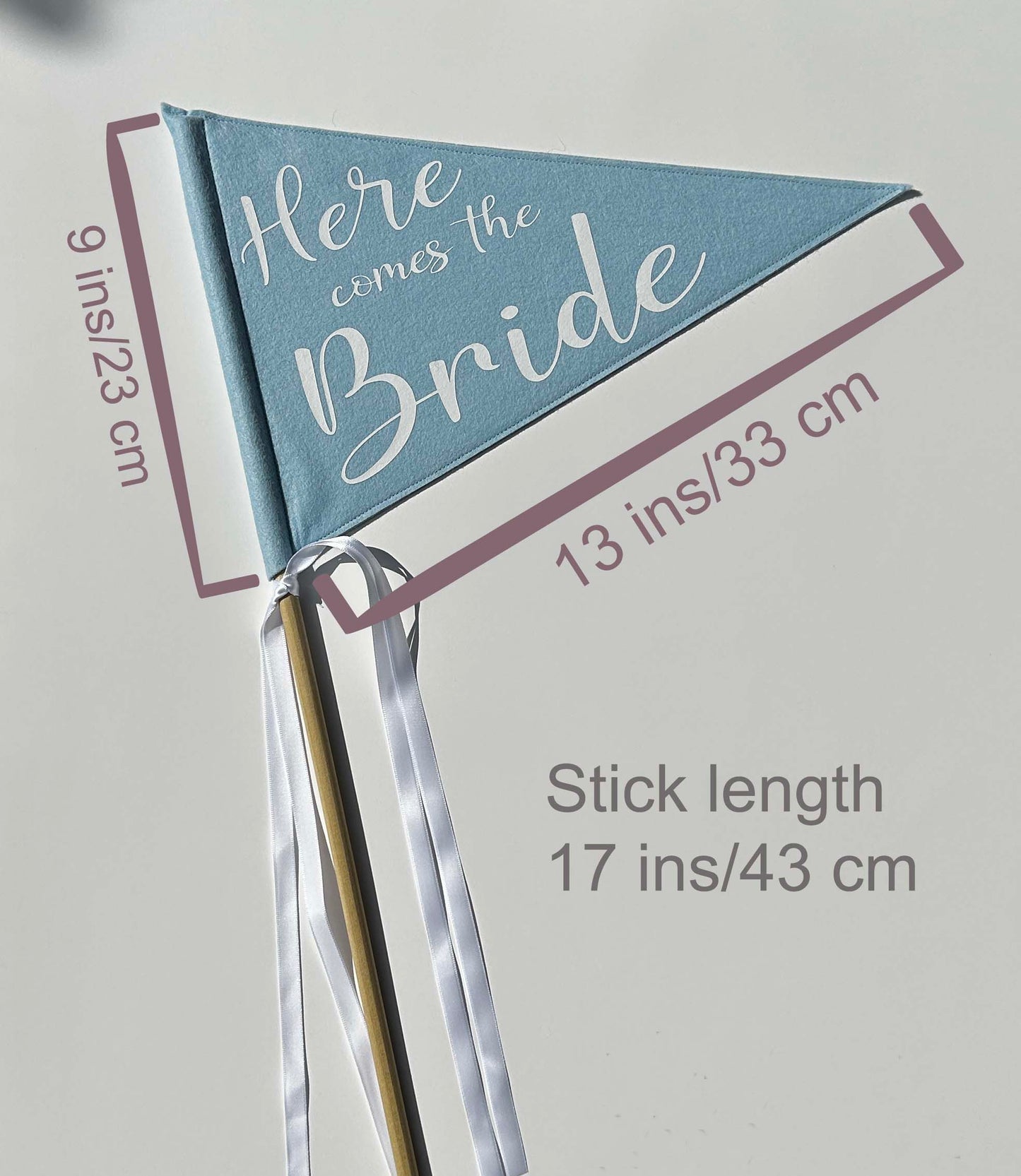 Wedding Pennant Flag - Here Comes the Bride