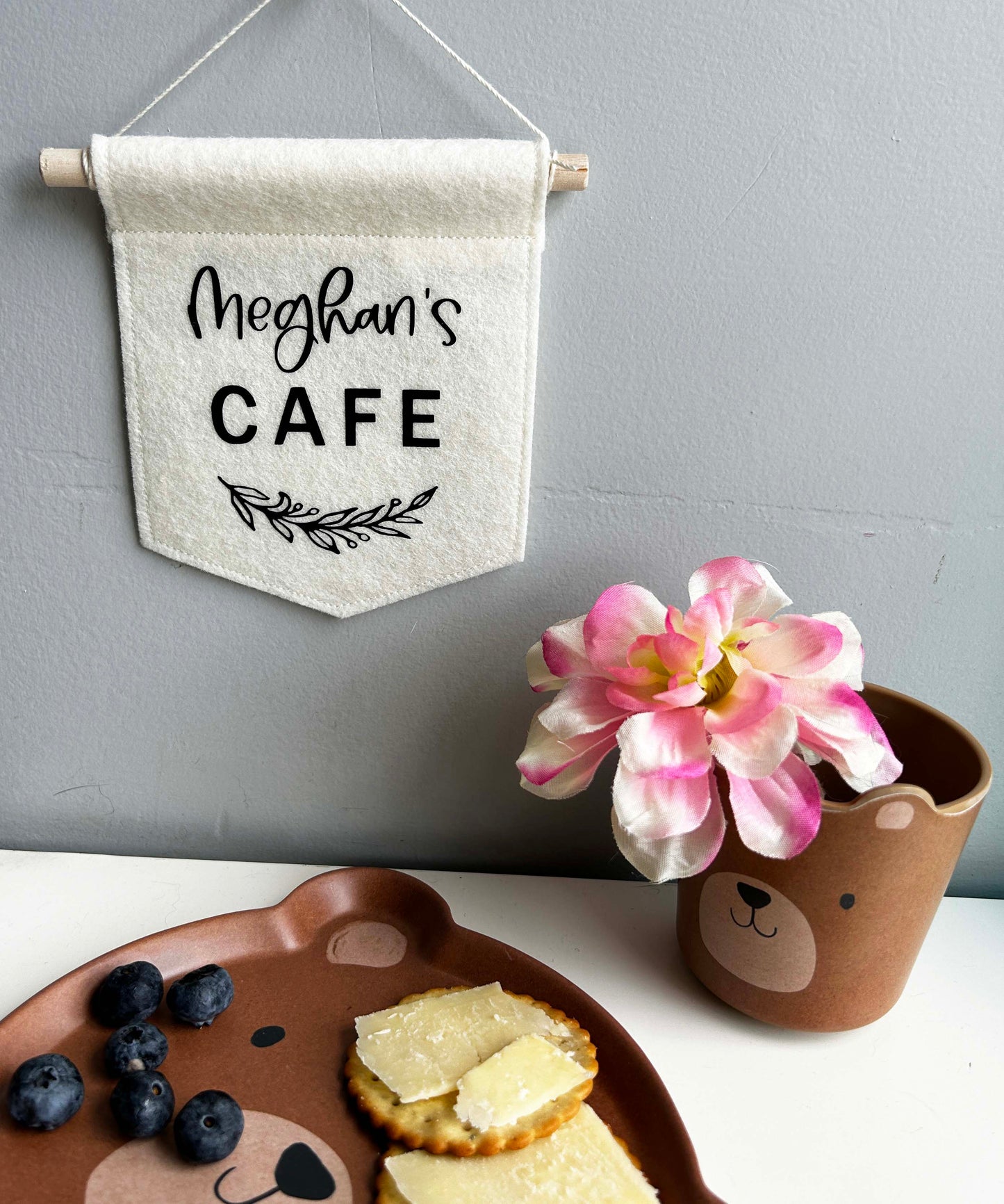Cafe - Personalized Mini Felt Banner