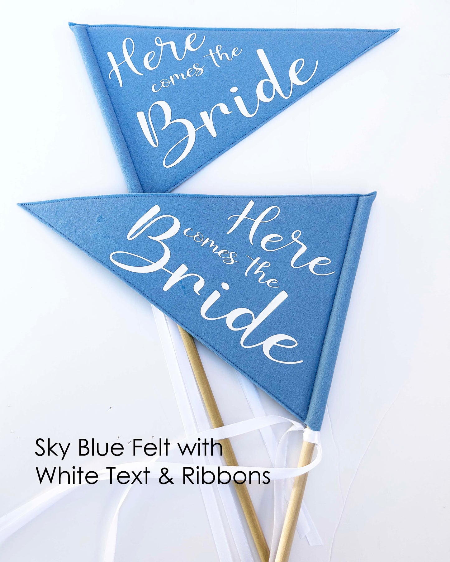 Wedding Pennant Flag - Here Comes the Bride