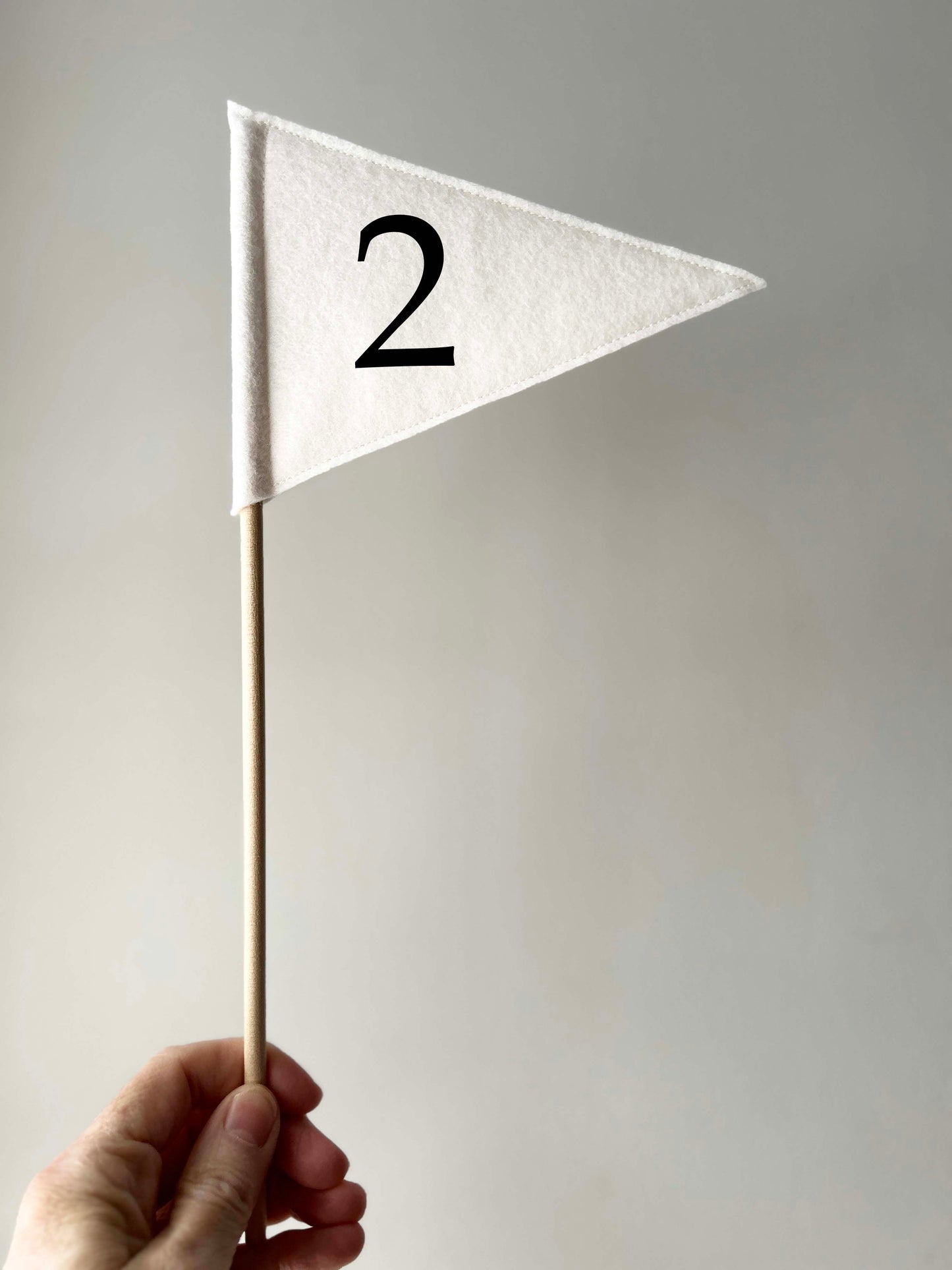 Mini Felt Flag Table Numbers - Flower Centrepiece Number Stick
