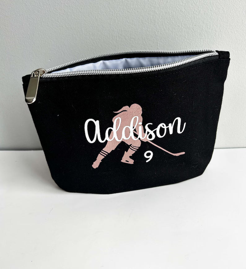 Ice Hockey Personalized Zipper Pouch