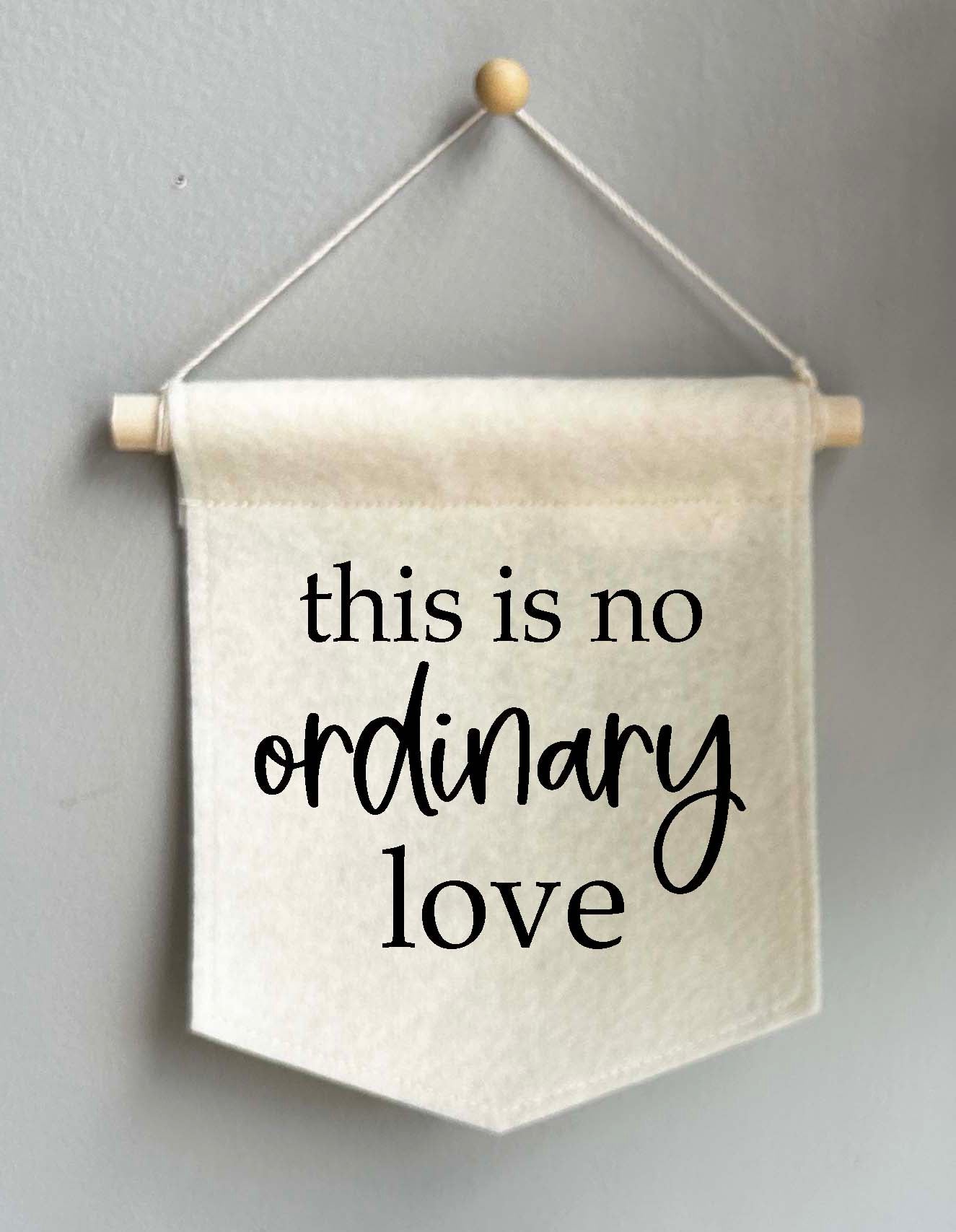 This Is No Ordinary Love - Felt Banner