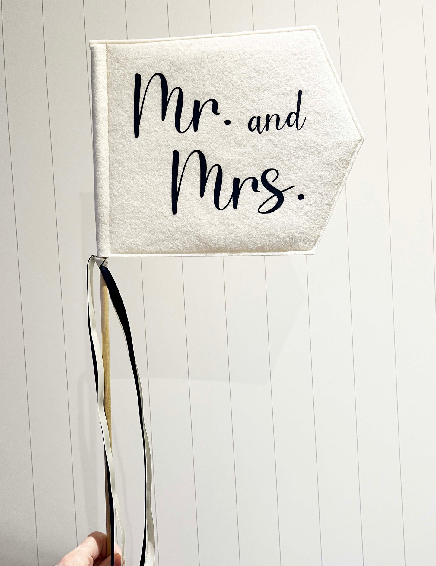 Mr and Mrs Wedding Pennant Flag