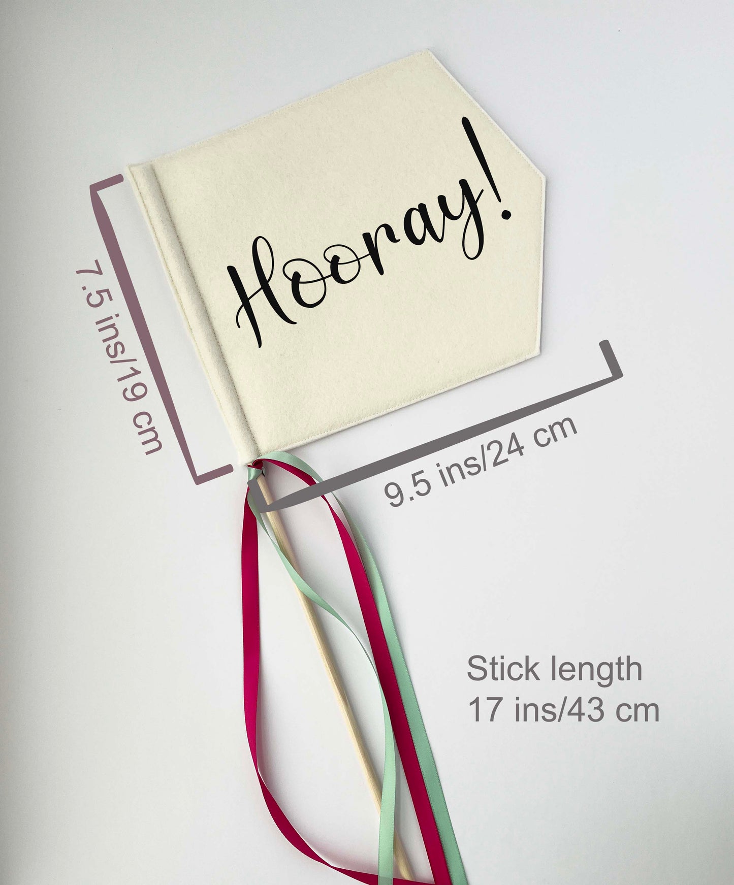 Hooray Wedding Pennant Flag