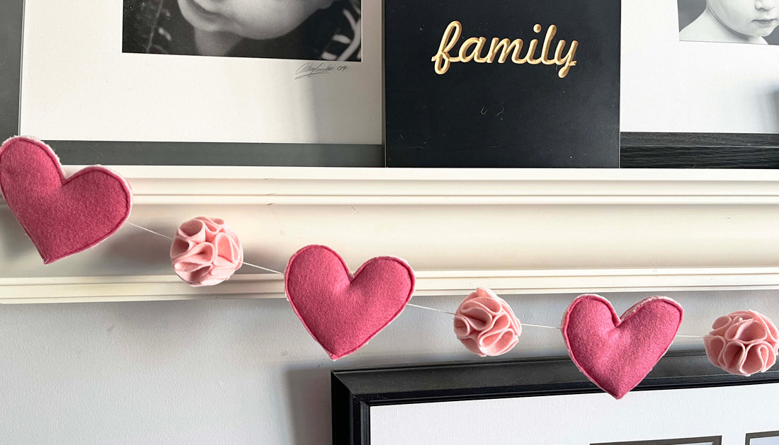 How to make a Felt Heart Garland - An Easy DIY Valentines Craft