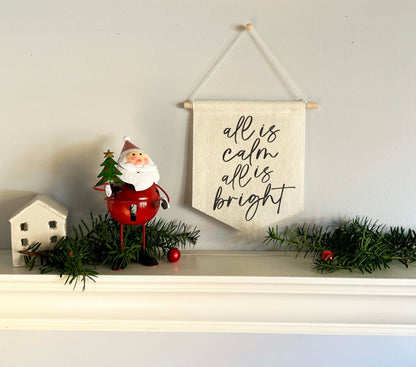 Holiday Felt Banner - All is Calm All is Bright