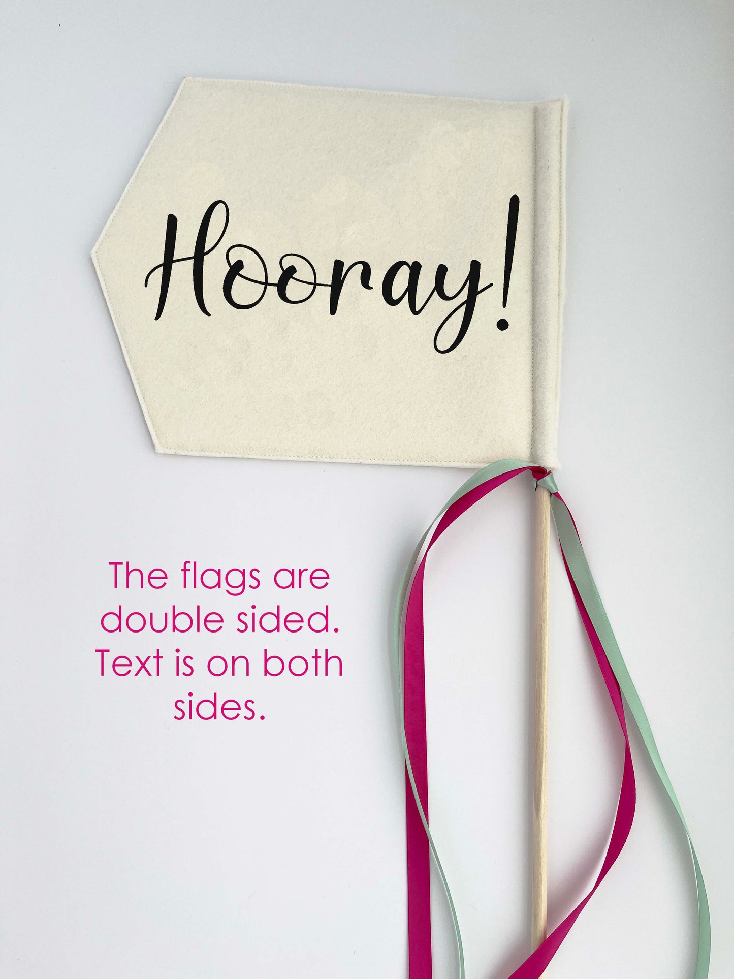 Hooray Wedding Pennant Flag