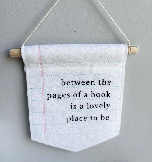 Between the Pages of a Book - Literary Wall Hanging