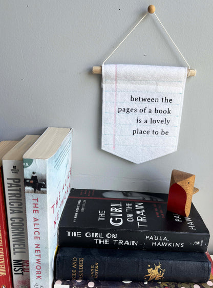 Between the Pages of a Book - Literary Wall Hanging