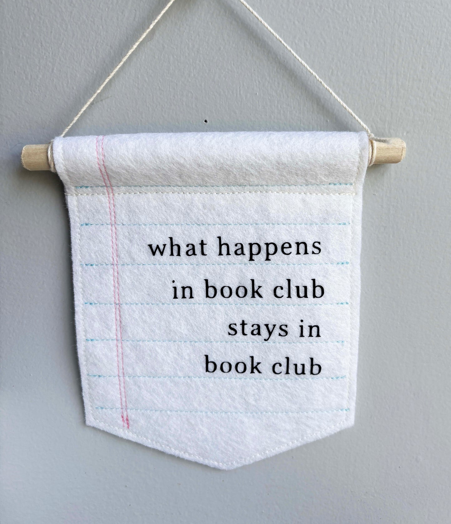 What Happens in Book Club - Literary Wall Hanging