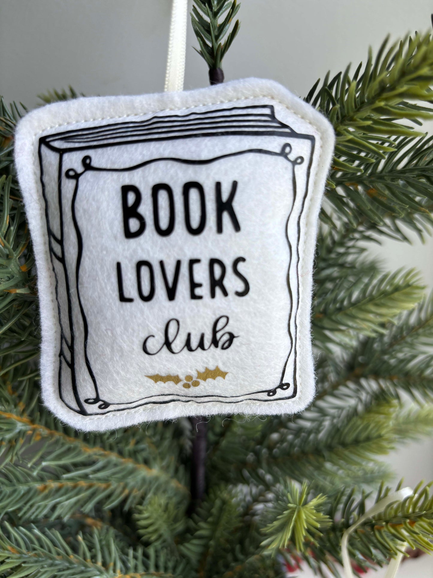 Book Lovers Club - Book Cover Felt Ornament