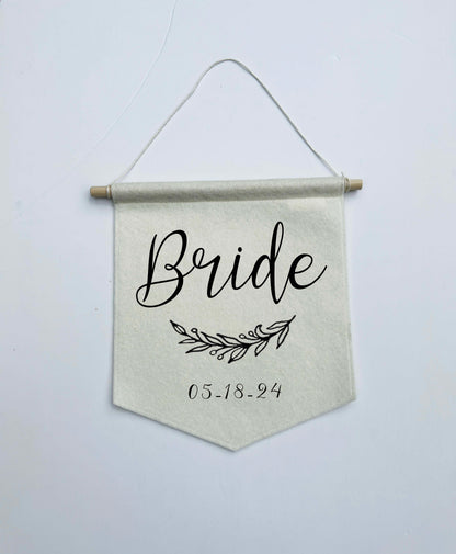 Custom Wedding Sign/Banner - Bride and Groom Chair Signs