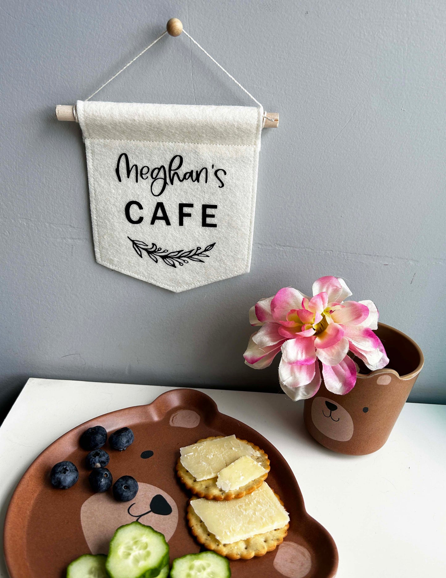 Cafe - Personalized Mini Felt Banner