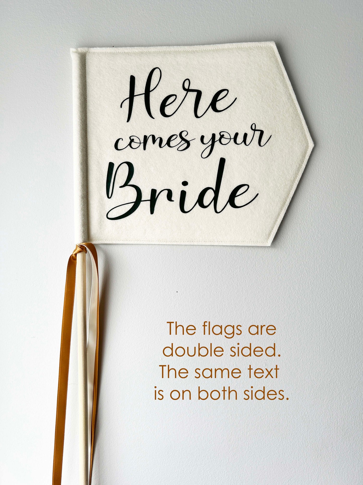 Here Comes Your Bride, Wedding Pennant Flag