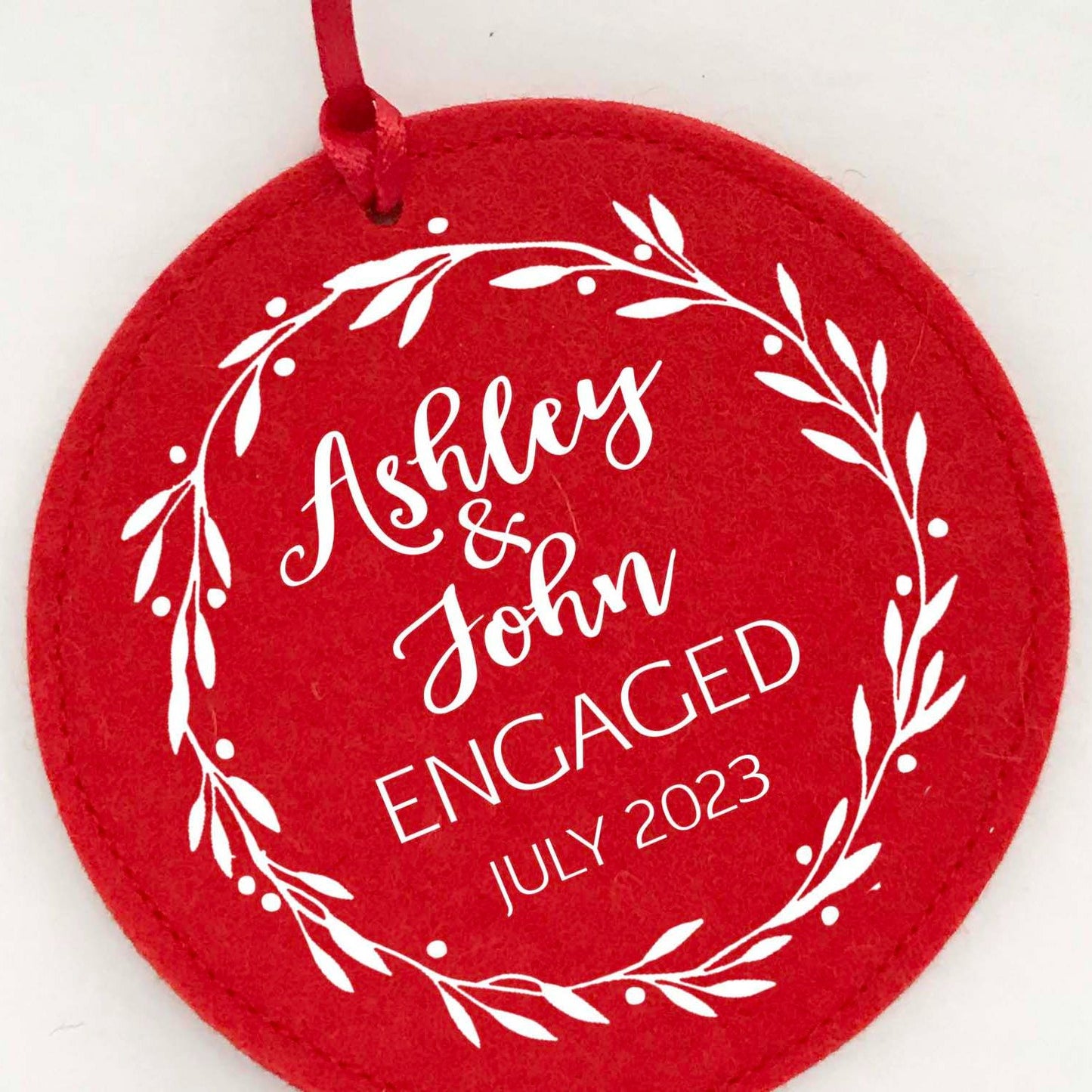 Newly Engaged Couple Ornament