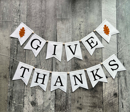 Give Thanks Felt Garland