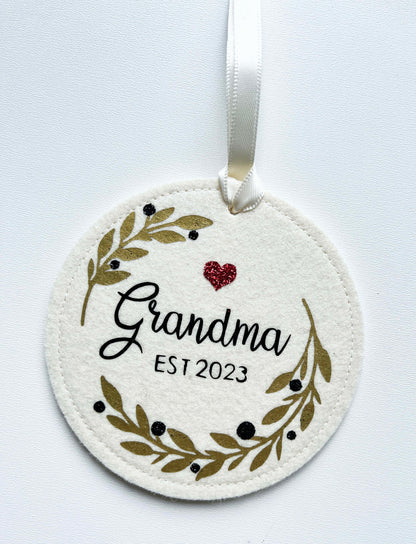 New Grandparent Felt Ornament