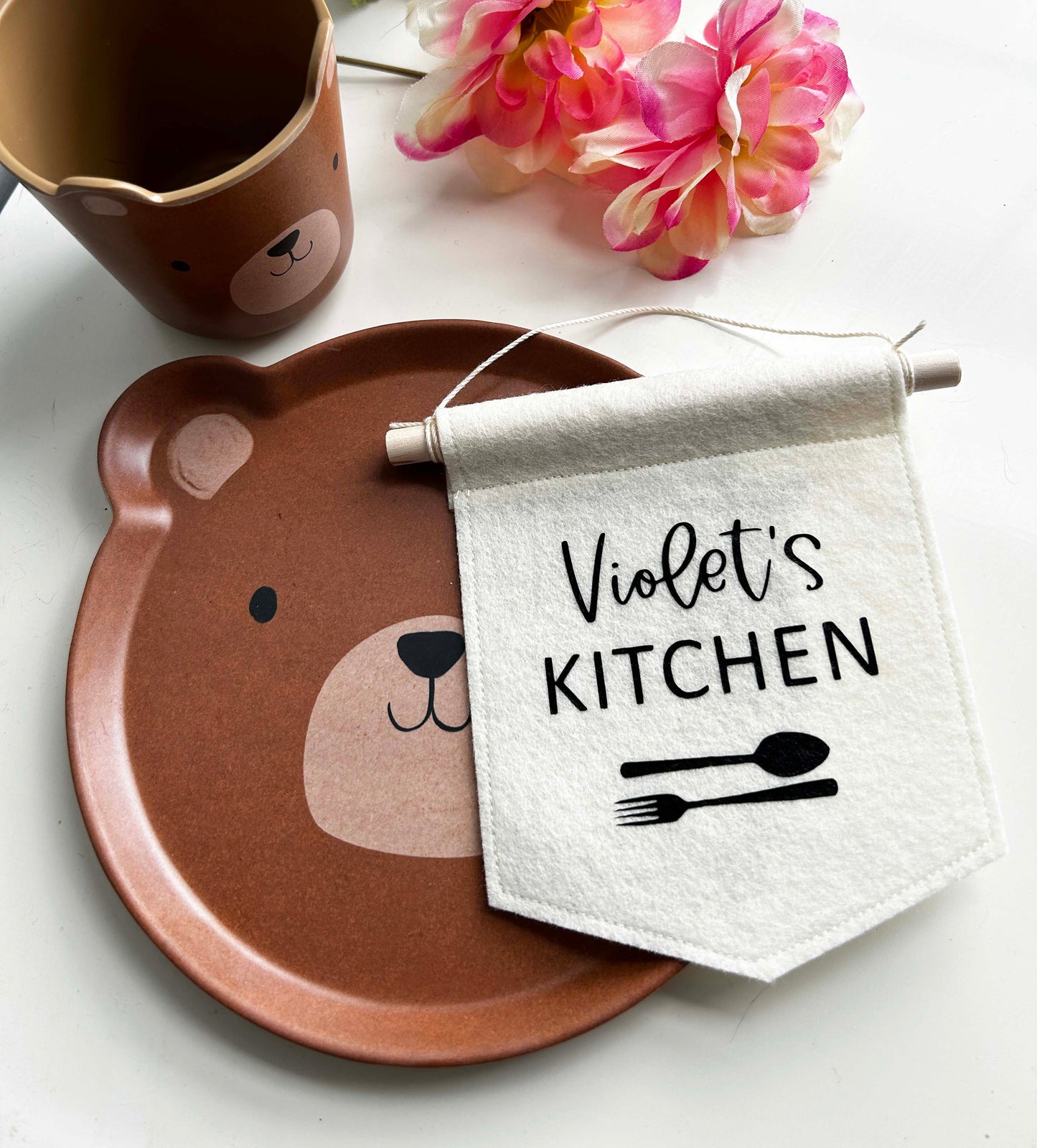 Play Kitchen Sign - Personalized Mini Felt Banner