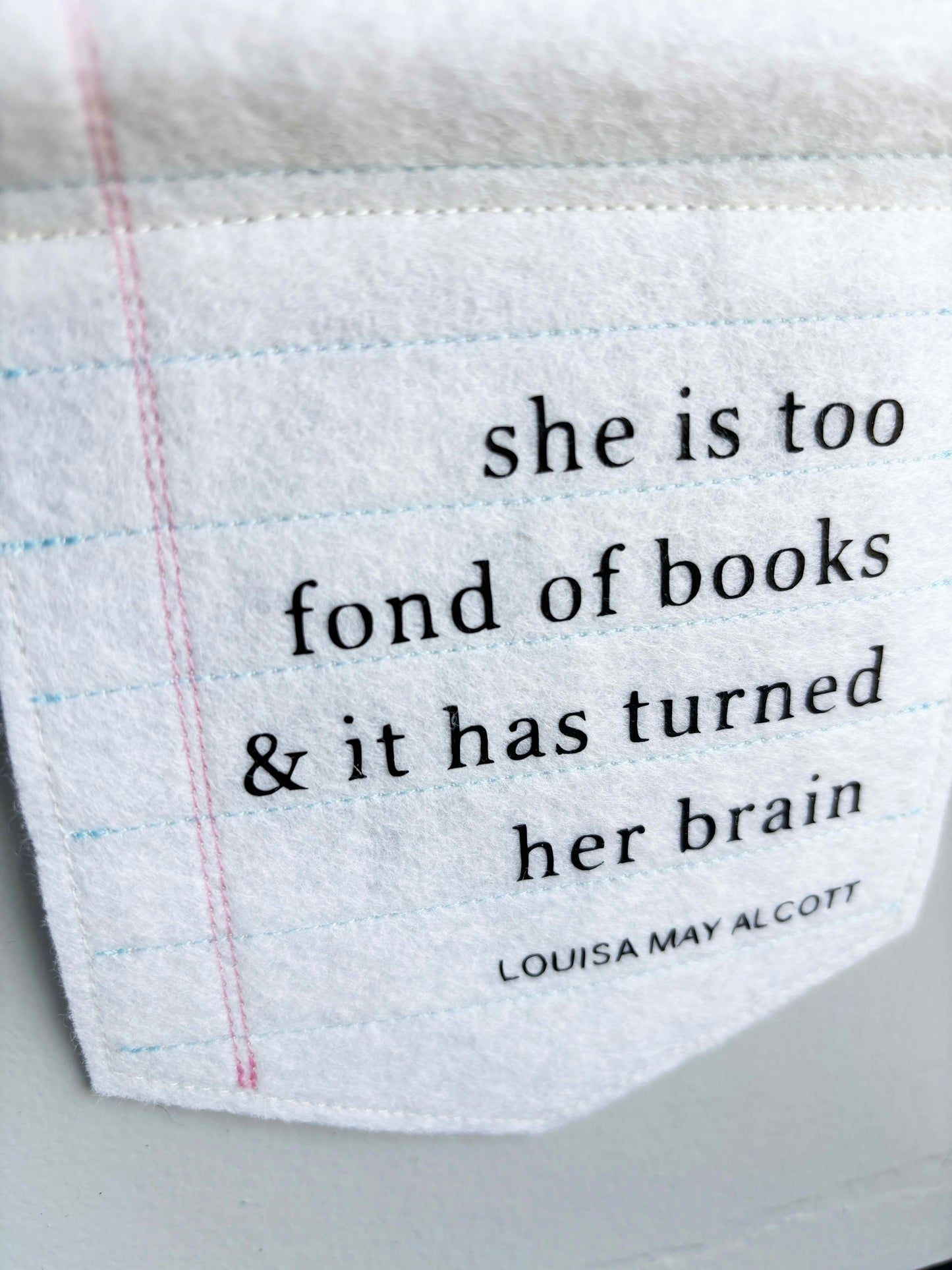 She is Too Fond of Books - Literary Wall Hanging