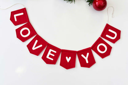 Love You Valentine Garland - Felt Garland
