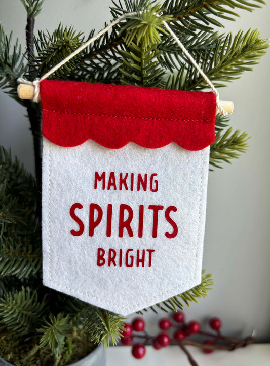 Making Spirits Bright - Christmas Tree Ornament Banner