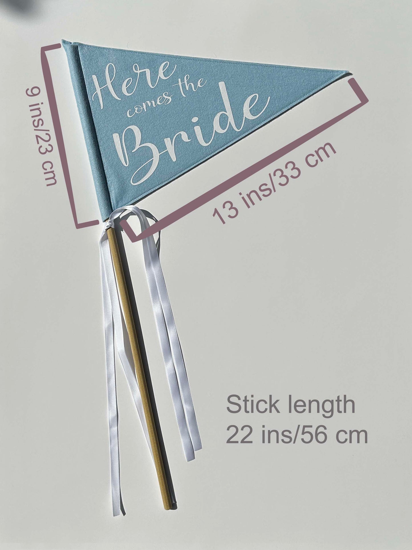 Wedding Pennant Flag - Here Comes the Bride