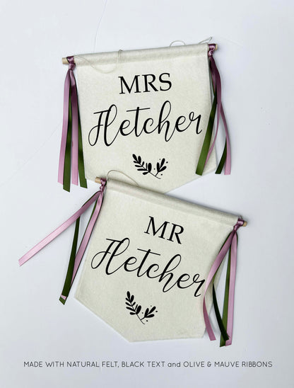 Custom Wedding Sign/Banner - Mr and Mrs