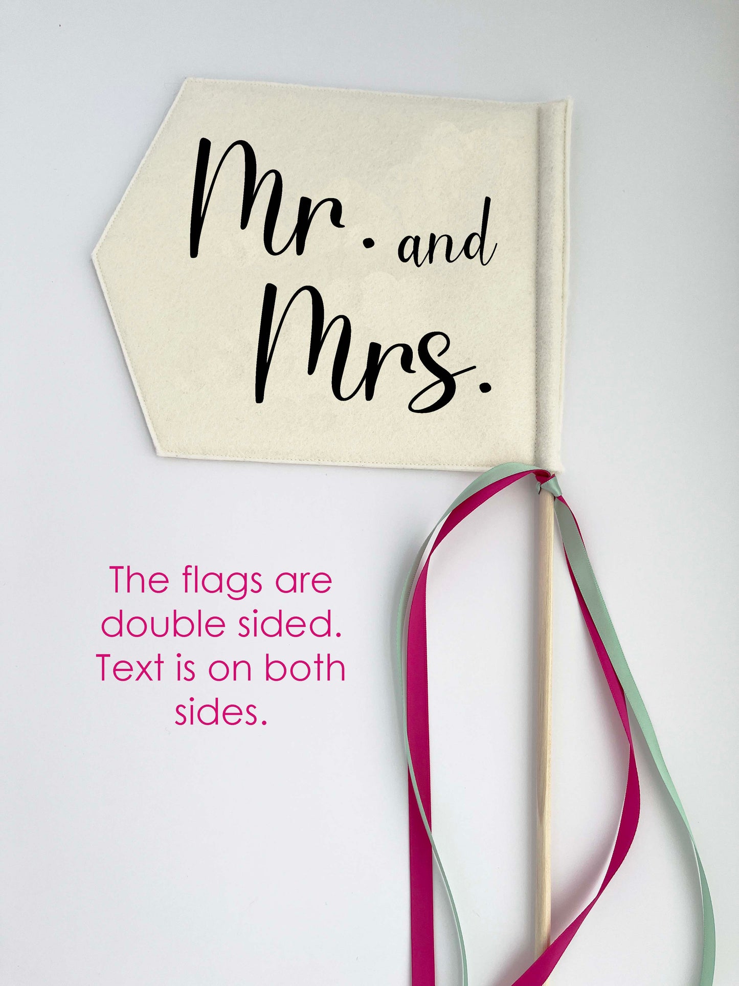 Mr and Mrs Wedding Pennant Flag