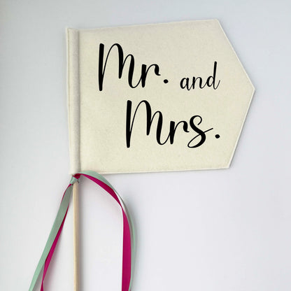 Mr and Mrs Wedding Pennant Flag