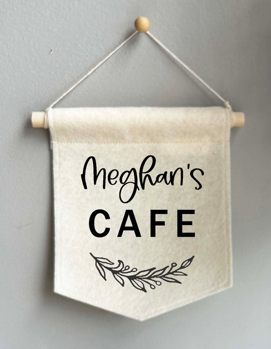 Cafe - Personalized Mini Felt Banner