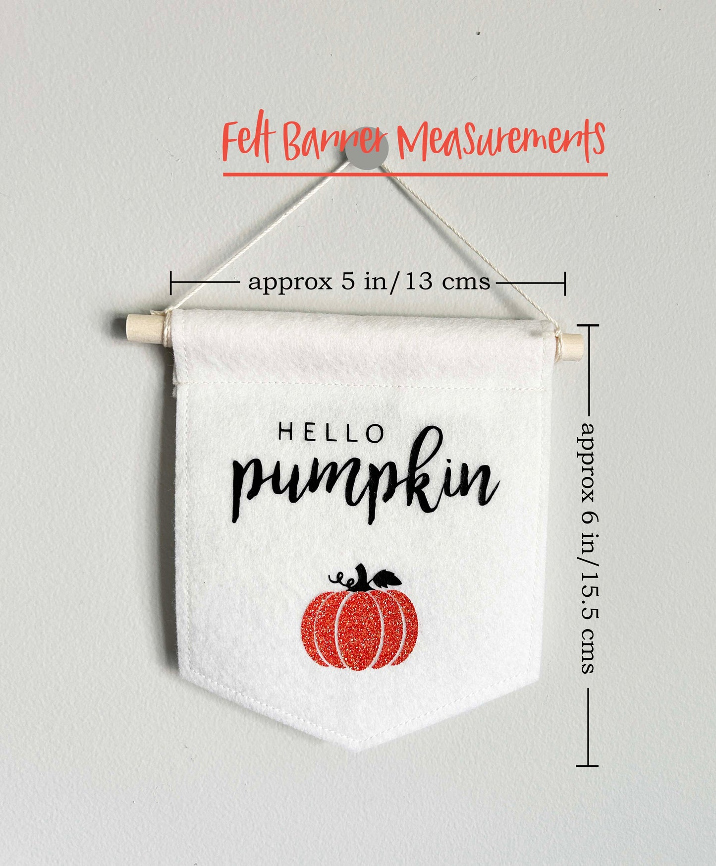 Hello Pumpkin - Felt Banner