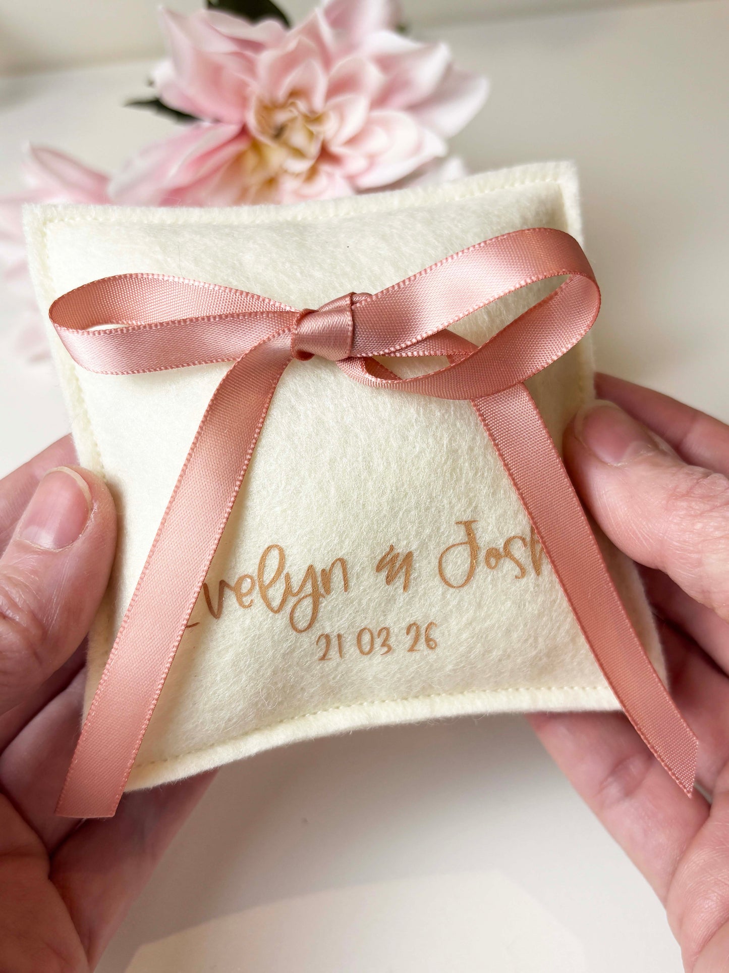 Ring Bearer Pillow - Personalized wedding ring cushion