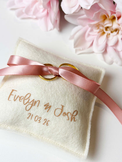 Ring Bearer Pillow - Personalized wedding ring cushion