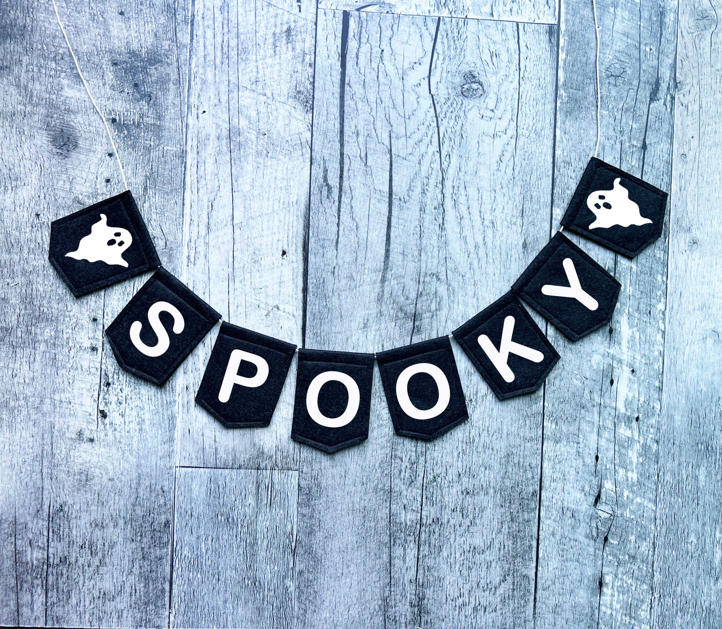 Spooky Ghost Felt Garland - Halloween Decoration