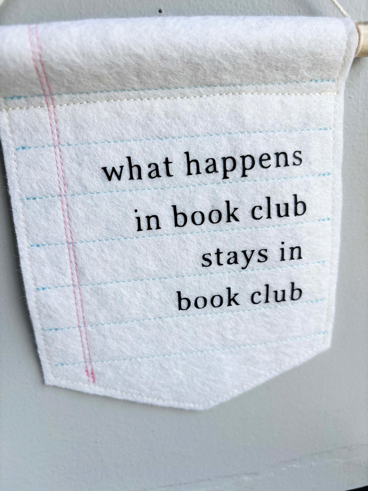 What Happens in Book Club - Literary Wall Hanging