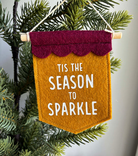 Tis The Season To Sparkle - Christmas Tree Ornament Banner