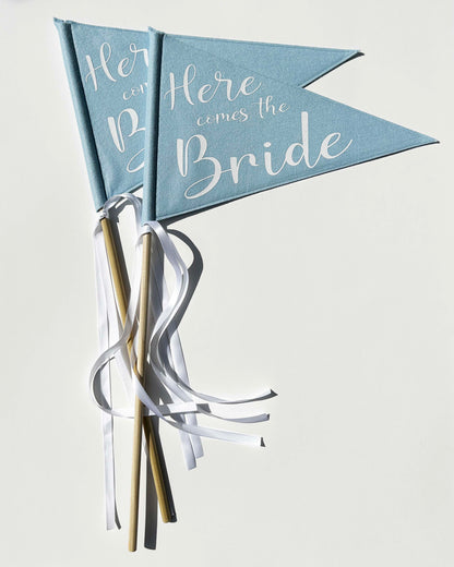 Wedding Pennant Flag - Here Comes the Bride