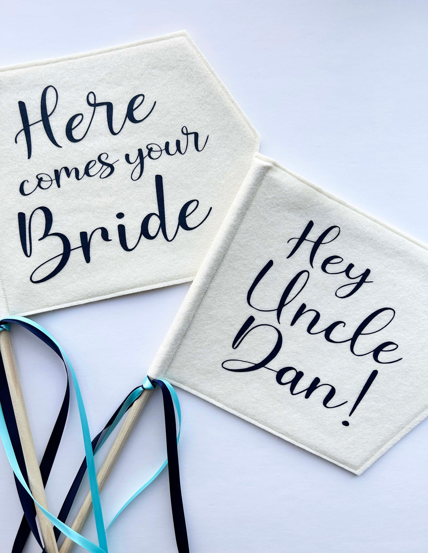 Here Comes Your Bride, Wedding Pennant Flag