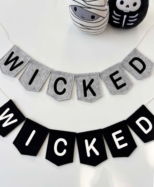 Wicked Felt Garland - Spooky Season Halloween Decoration