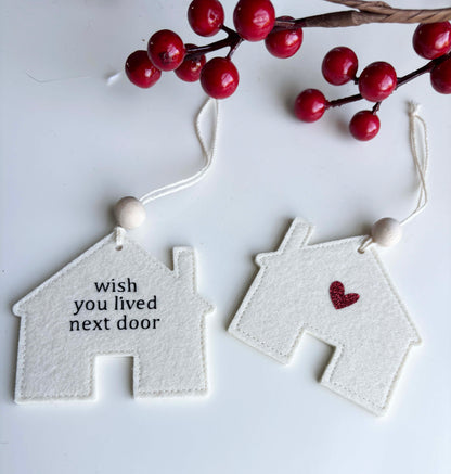 Wool Felt House Ornament