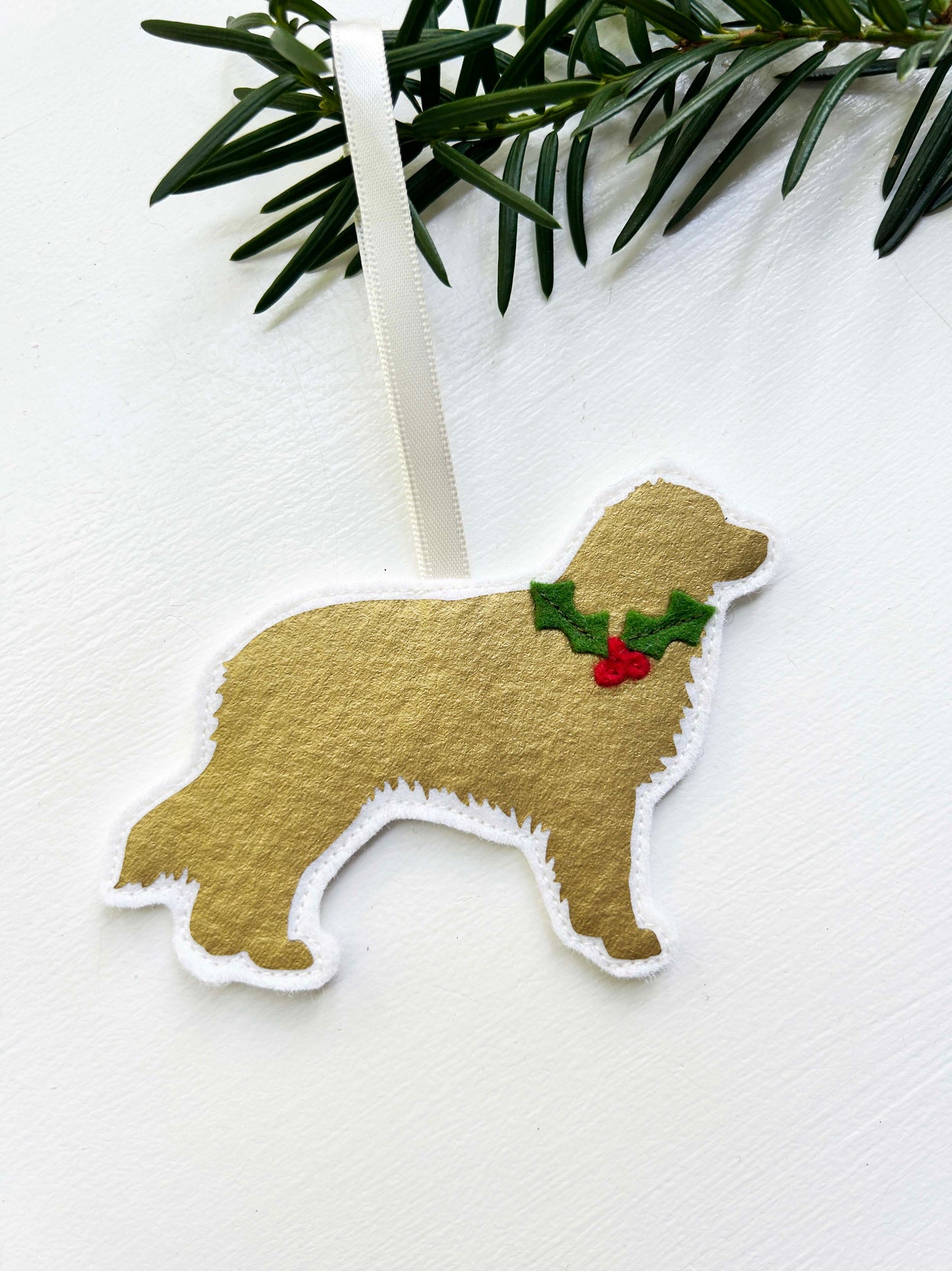 Personalized Dog Breed Ornament - Felt Christmas Decoration