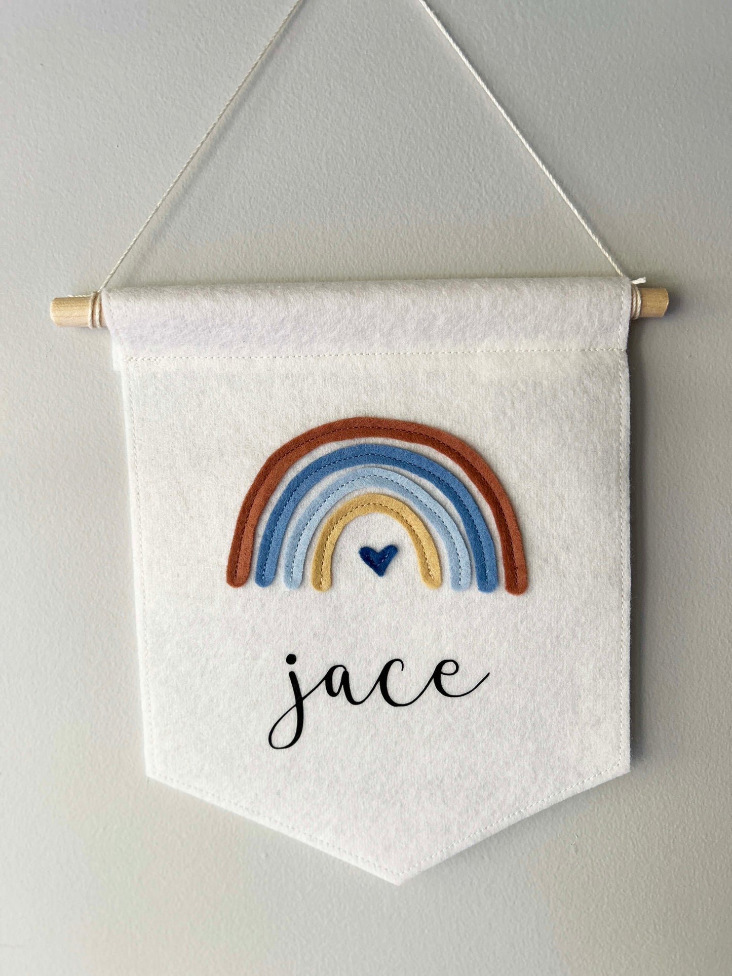 Felt Rainbow Nursery Banner