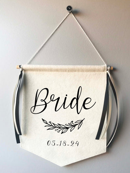 Custom Wedding Sign/Banner - Bride and Groom Chair Signs