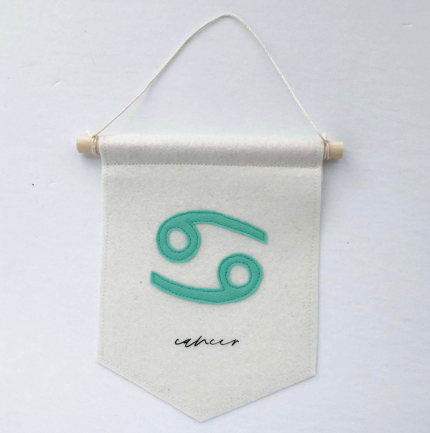 Cancer Felt Banner - Astrological Sign