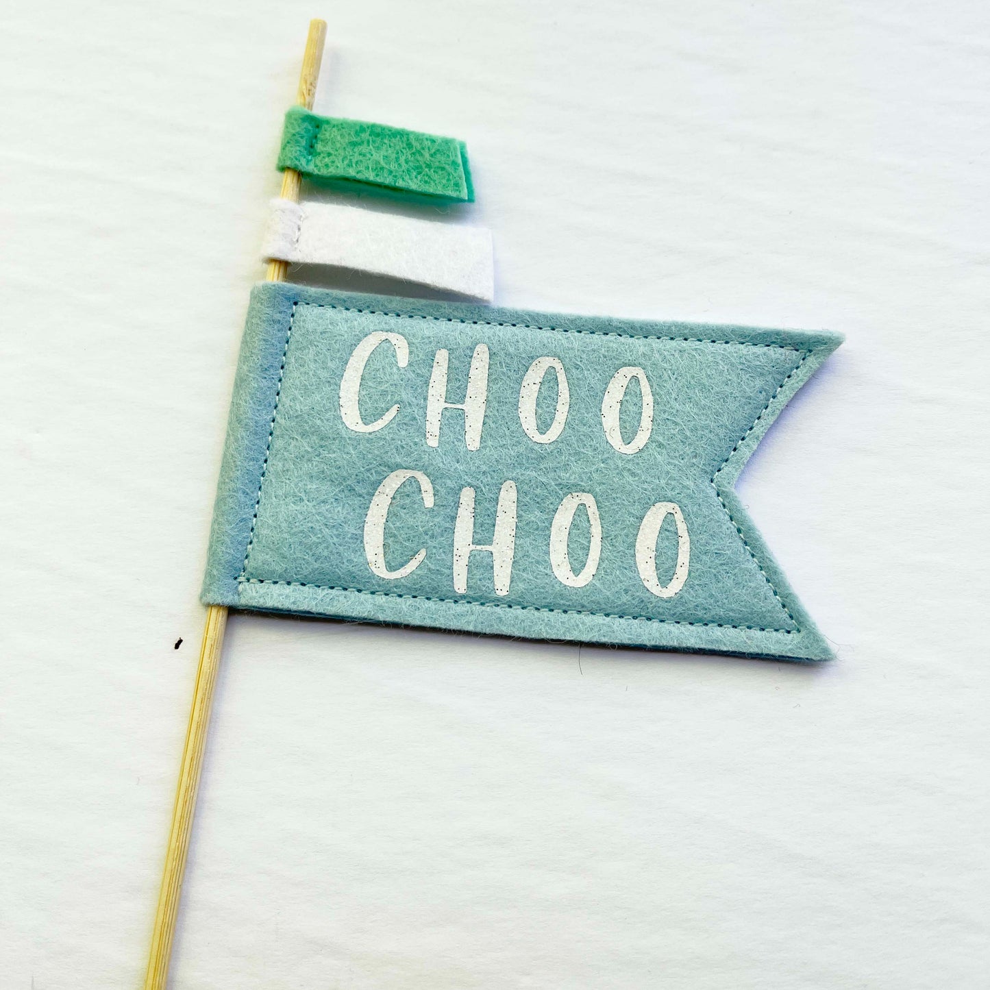 Choo Choo Felt Cake Topper - Personalized train themed birthday decoration