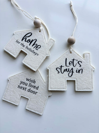 Wool Felt House Ornament